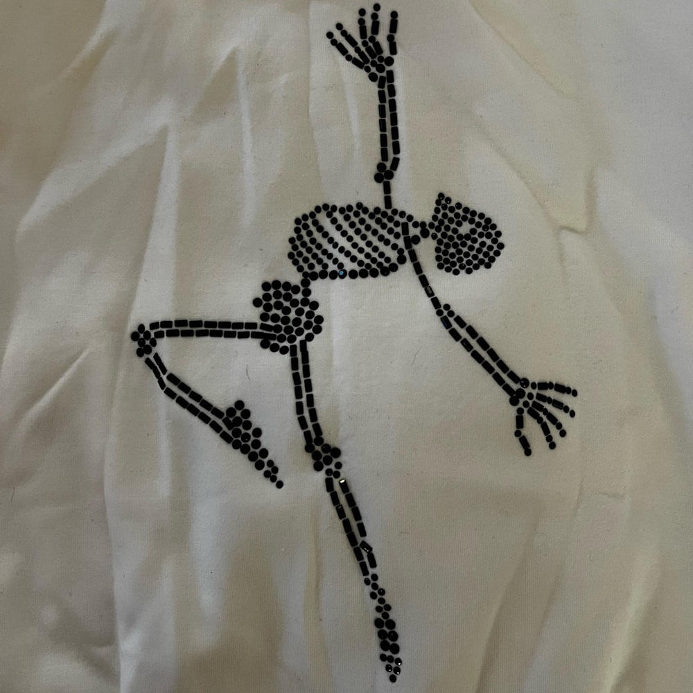 Skeleton Graphic Cream Shirt